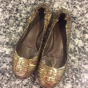 Tory Burch snake print Reva flats